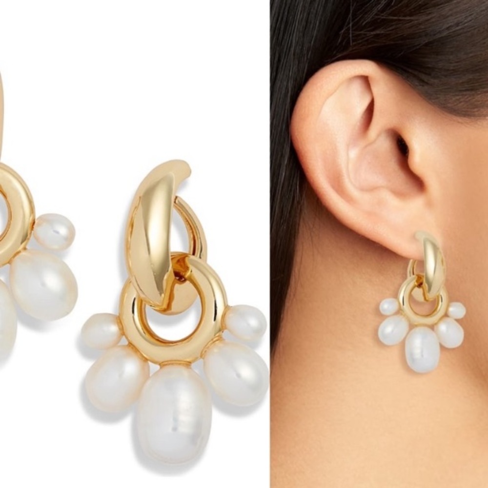 Mignonne gavigan freshwater pearl drop earrings - Picture 4 of 6